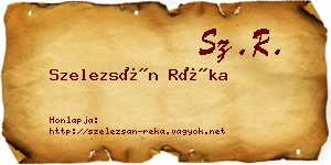 Szelezsán Réka névjegykártya