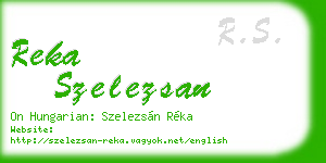 reka szelezsan business card